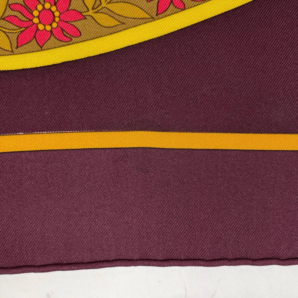 HERMES Red Silk Scarf - Picture 3 of 4